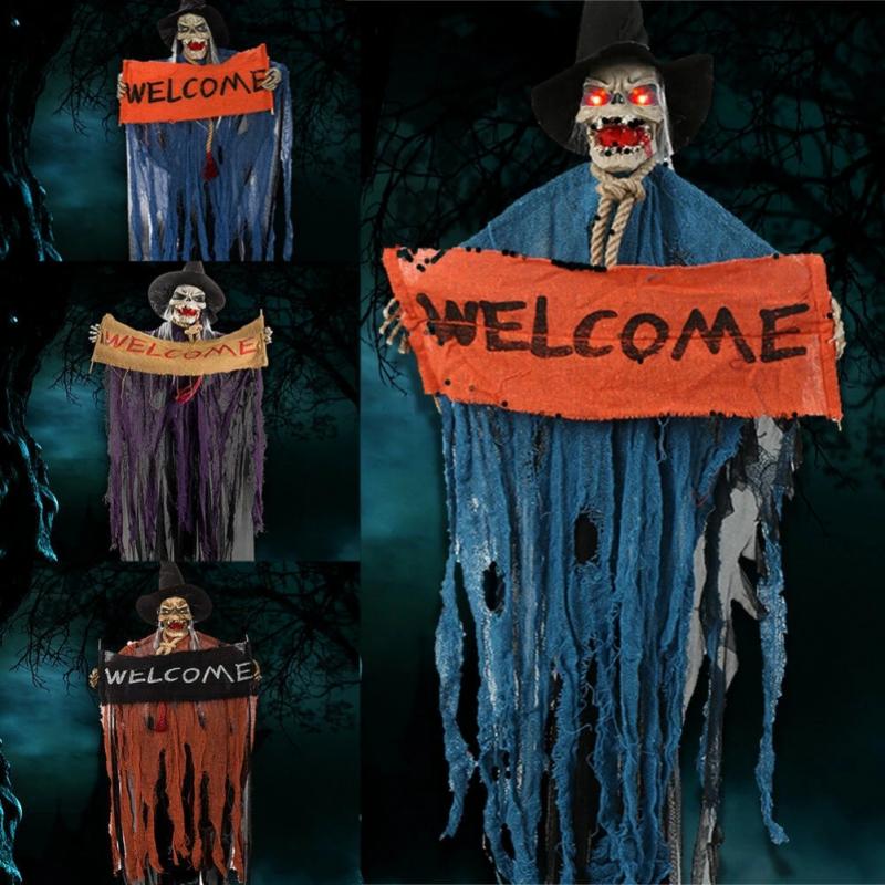 Halloween Hanging Ghost Ghost Festival Horror Electric Skull Haunted House Layout Light Decorations Halloween Decoration