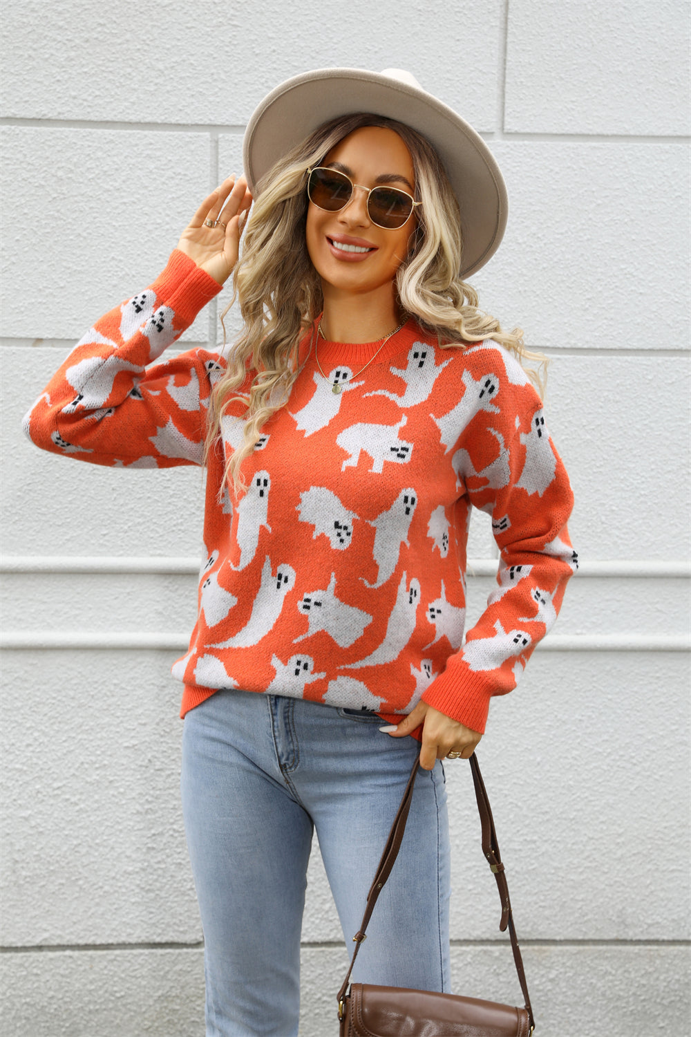 Halloween sweater pullover knit sweater