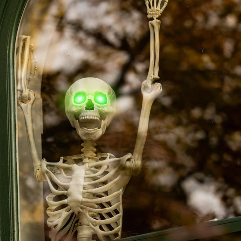 Halloween 2 Light-Up Skulls - Bright LED Eyes, Perfect DIY Horror Eyes for Masks, Pumpkins, Tombstones & Decor