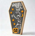 Halloween Skull Haunted House Cute Handmade Decoration Desktop Ghost Wooden Halloween Party Decor