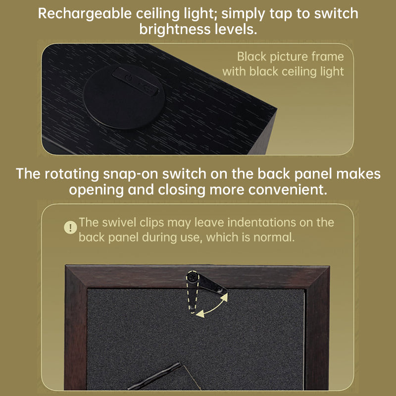 LED Abyss Mirror Display Case – Wooden Infinity Shadow Box for Mini Figures, Cool Desktop Decor & Collector Gift
