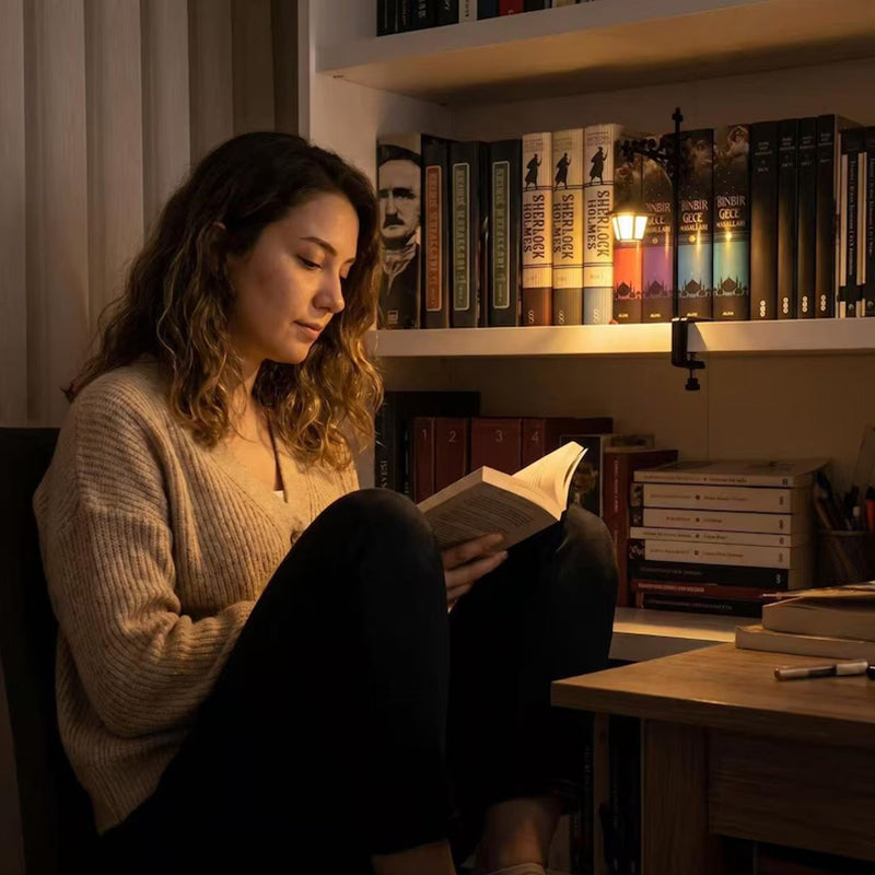 Vintage Library LED Light – Warm Glow Bookshelf & Reading Lamp for Home Décor