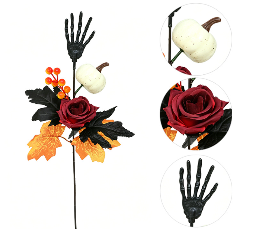 Halloween Decorations Black Horror Pumpkin Branch Bouquet Halloween Home Party Decoration