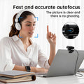 Mini 4K USB Webcam with Mic, Auto Focus HD Camera for PC & Laptop, 30fps 2K/1080P Conference Cam