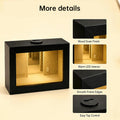LED Abyss Mirror Display Case – Wooden Infinity Shadow Box for Mini Figures, Cool Desktop Decor & Collector Gift