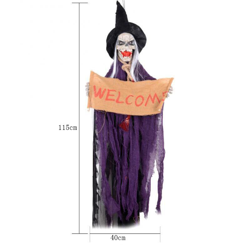 Halloween Hanging Ghost Ghost Festival Horror Electric Skull Haunted House Layout Light Decorations Halloween Decoration