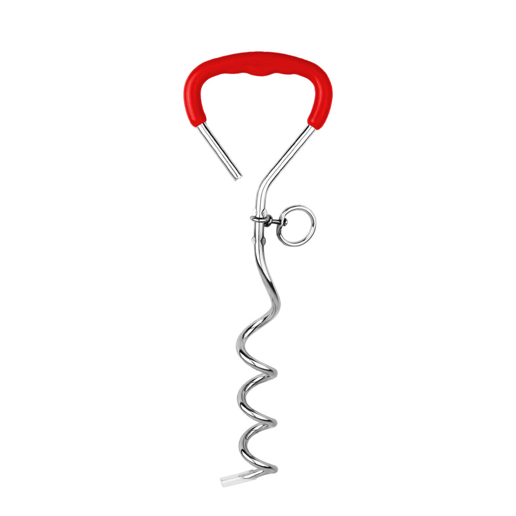 Outdoor Pet Supplies Dog Stake Chrome Plated Spiral Ground Anchor Dog Tether Factory Direct Stock