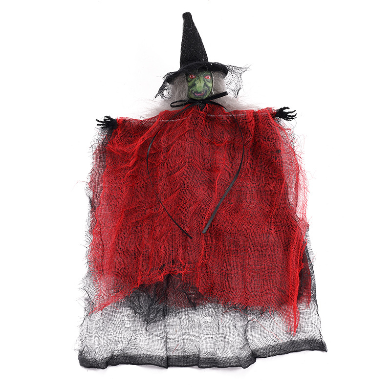 Halloween Decoration Halloween Scary Witch Hanging Ghost Ornament Haunted House Party Prop Hanging Decor