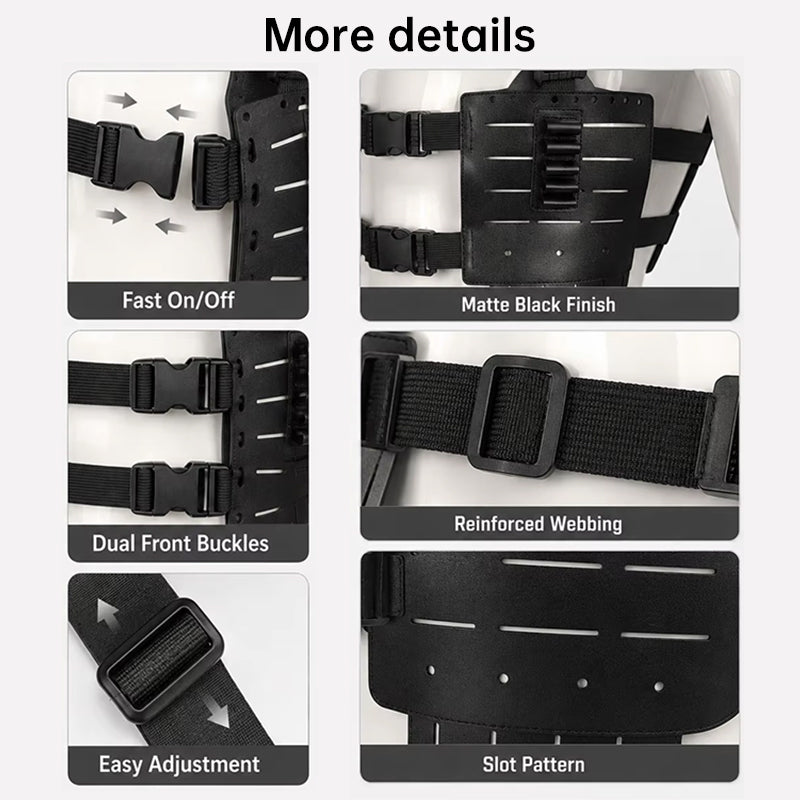 Tactical Shoulder Harness for Airsoft & Cosplay, Leon Kennedy Style Utility Chest Rig for Resident Evil Fans
