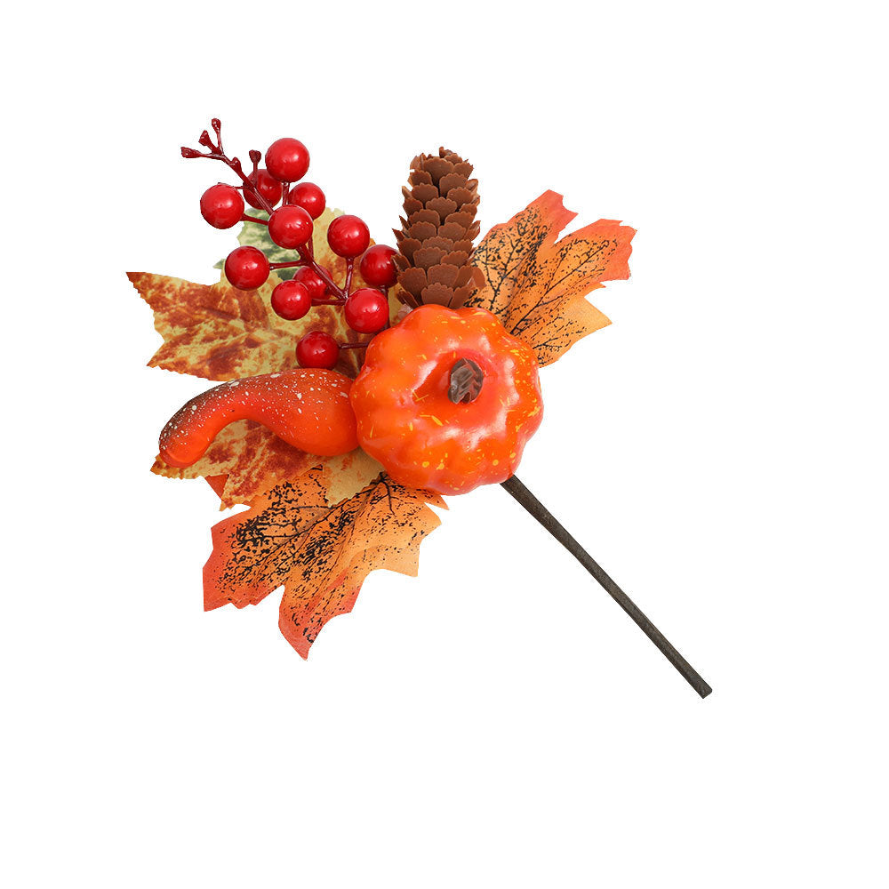 Halloween Decoration Plugin Wreath Artificial Maple Leaves Pumpkin Props  Halloween Pumpkin Scene Decoration