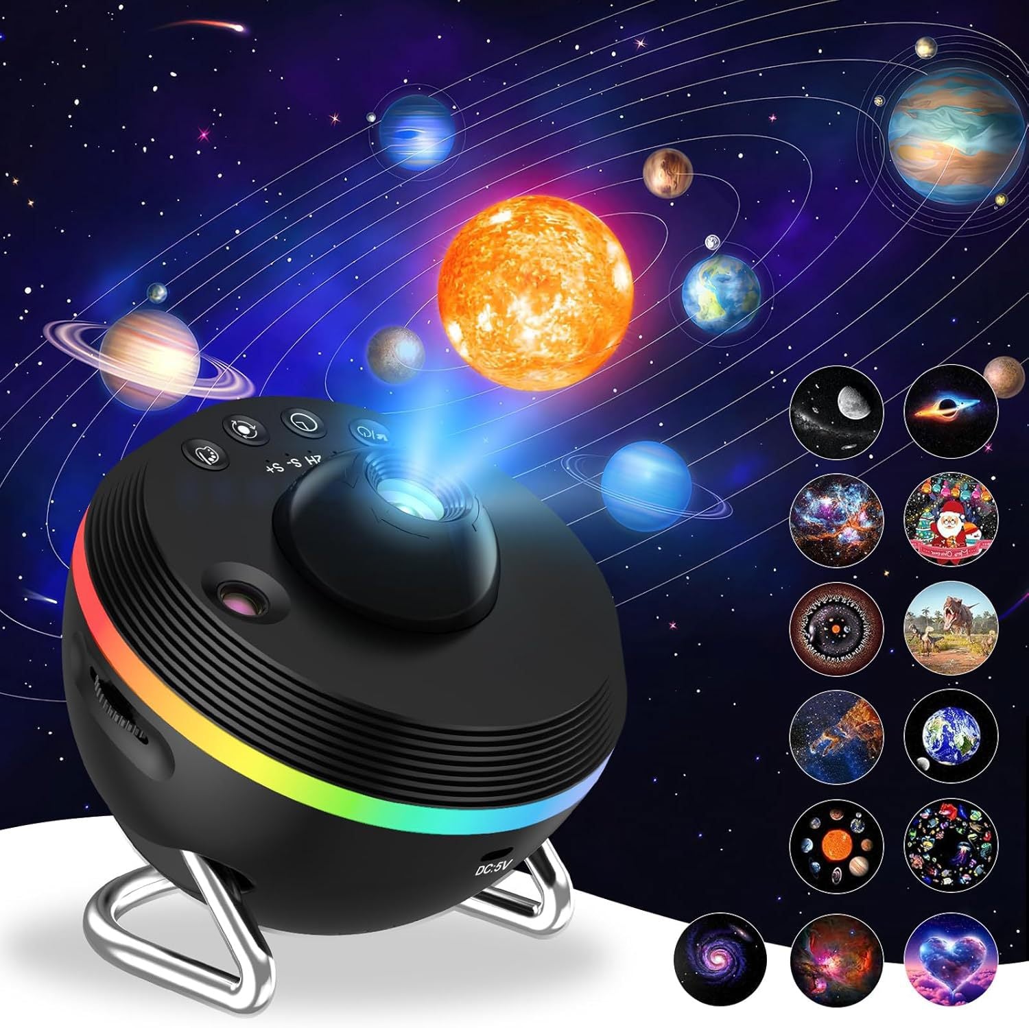 Dynamic Meteor Projection Lamp Galaxy Starlight Full Sky Stars Bedroom Ambient Star Projector