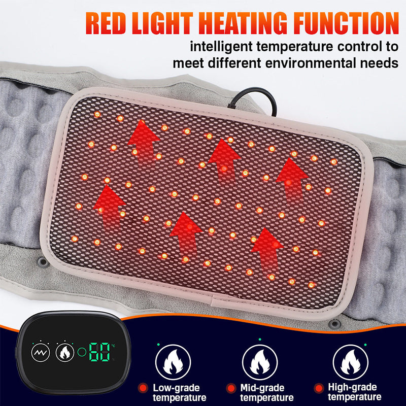 Electric Heating & Massage Waist Belt, Inflatable Airbag Lumbar Support for Back Pain and Posture Correction