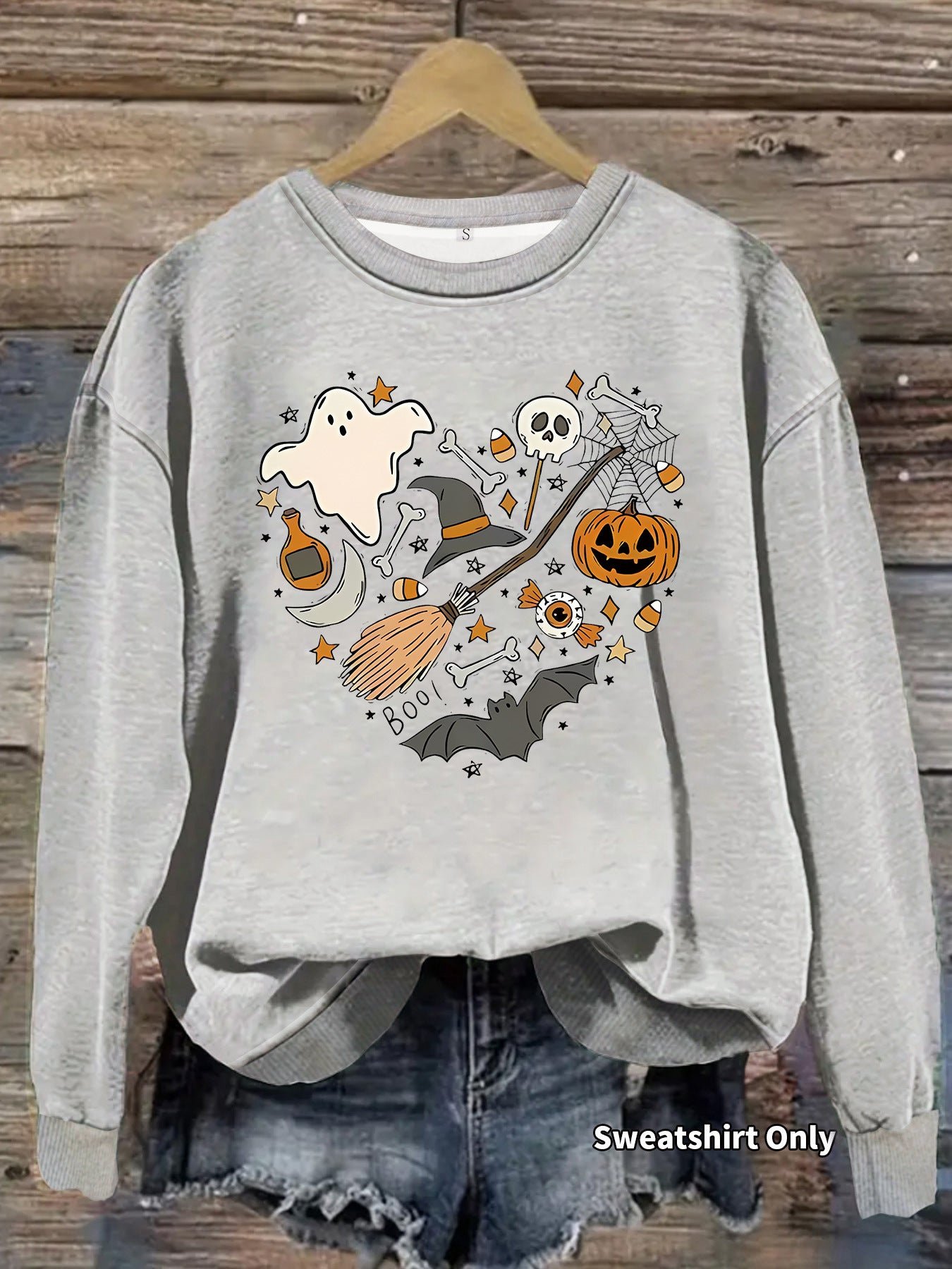 Hoodie Halloween Pumpkin Print