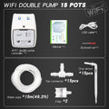 Automatic WiFi Smart Irrigation System, Dual Pump Timer & APP Control, for Garden Drip/Indoor Potted Plant Watering