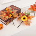 Halloween Decoration Plugin Wreath Artificial Maple Leaves Pumpkin Props  Halloween Pumpkin Scene Decoration