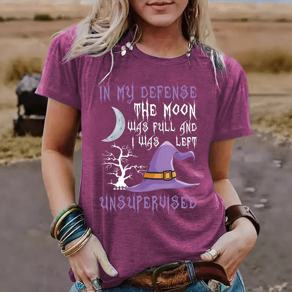 Short sleeved Halloween witch pattern