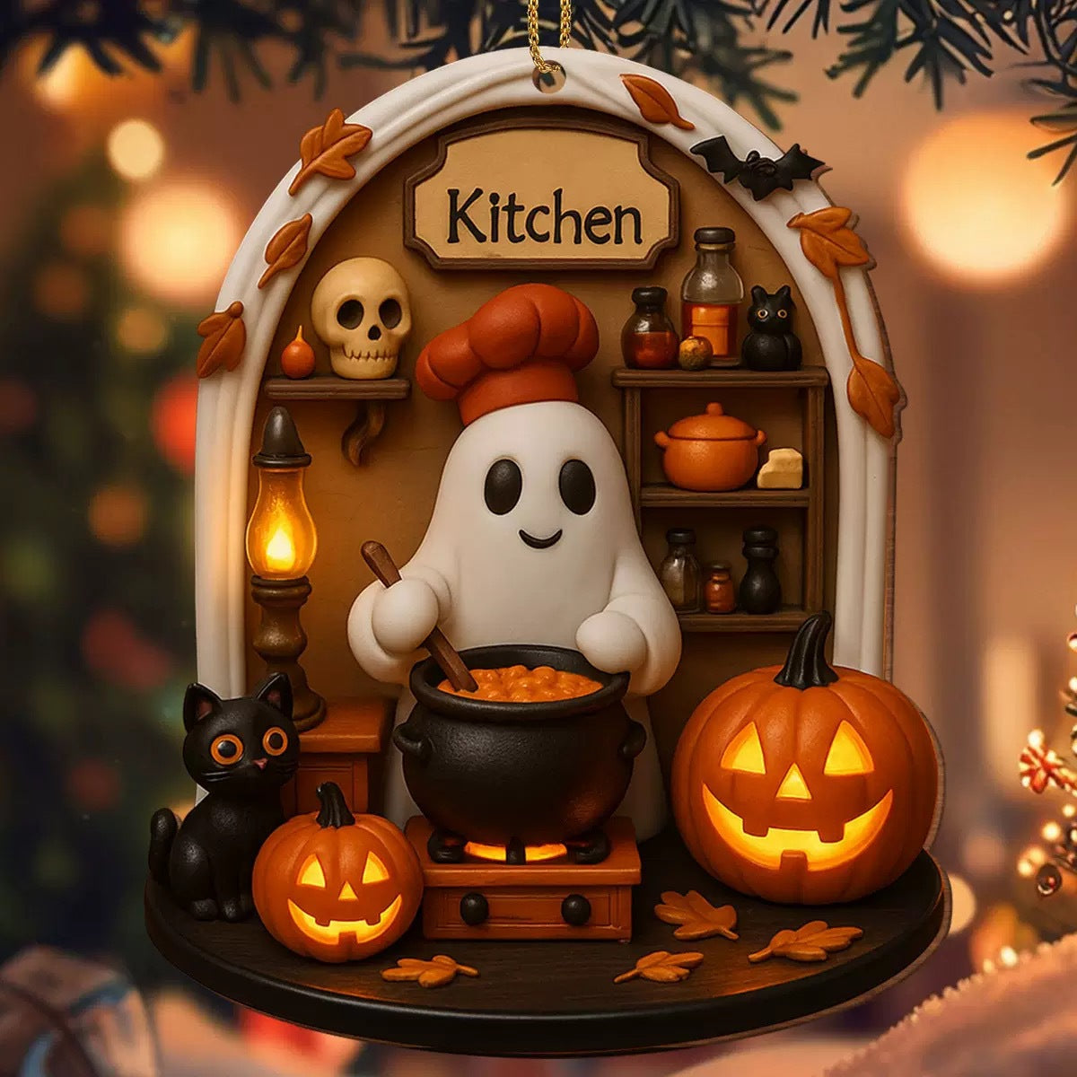Halloween Spooky Reading Nook Ornament