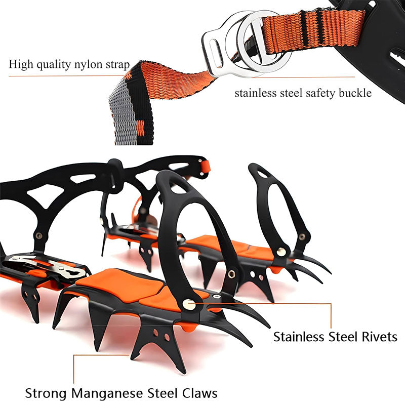 Professional 12-Point Crampons for Ice & Rock Climbing