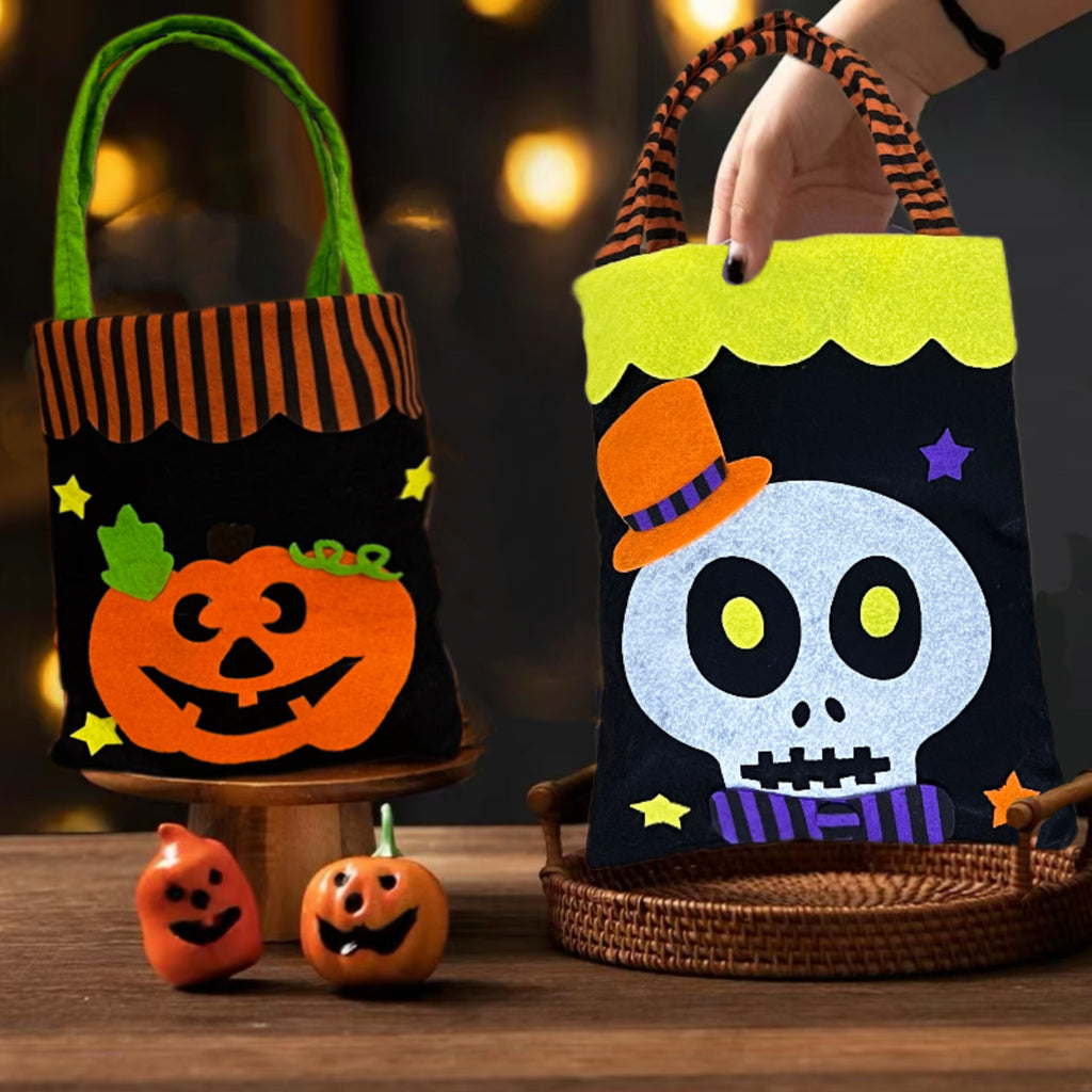Halloween Non-Woven Handheld Bag Candy Bag Halloween Pumpkin Bag Decoration Prop Gift Bag Halloween Gift