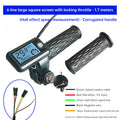Electric Bike Throttle with LCD Speedometer & Voltmeter, 170cm Cable, Compatible 36/48/60/72V, Includes a Pair