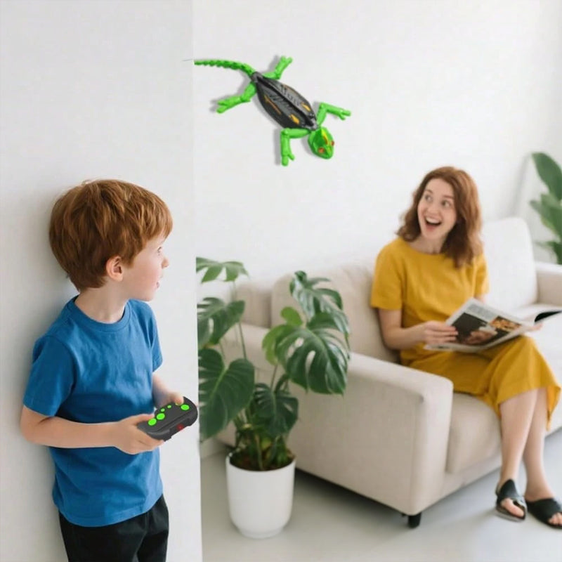 Remote Control Climbing Gecko Robot, Climbs Glass & Smooth Walls, Realistic Animated Toy for Christmas Gifts