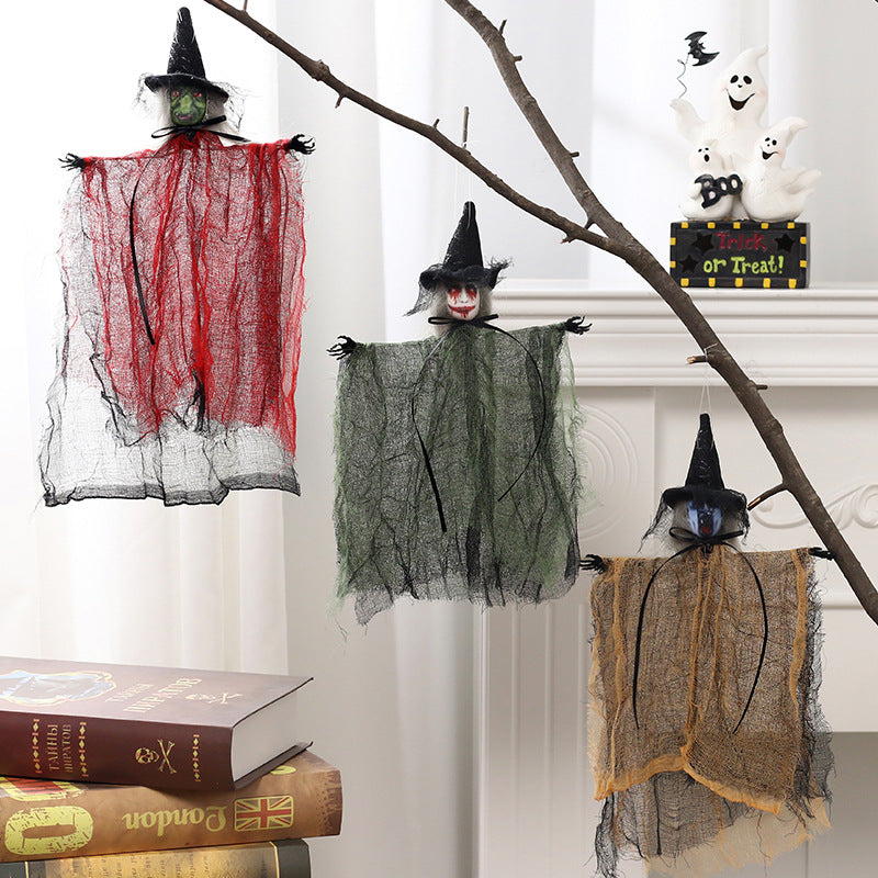 Halloween Decoration Halloween Scary Witch Hanging Ghost Ornament Haunted House Party Prop Hanging Decor
