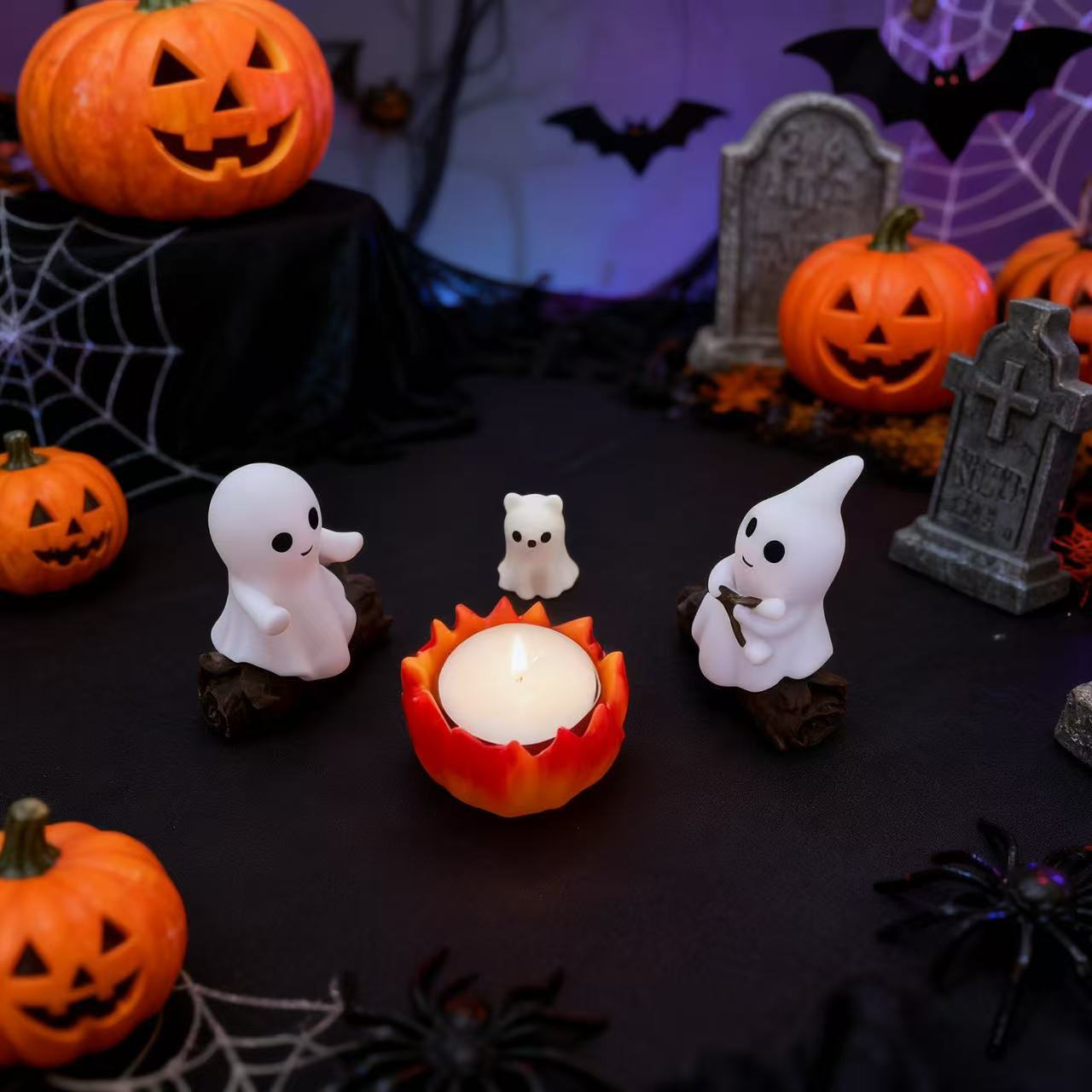 Halloween Ghost Campfire Gathering Decoration