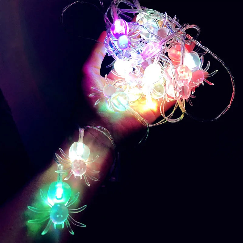 LED Halloween Light String Spider Style Holiday Lighting Bedroom Living Room Decor Halloween Atmosphere String Lights